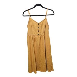 J for Justify Mustard Spaghetti Strap Dress